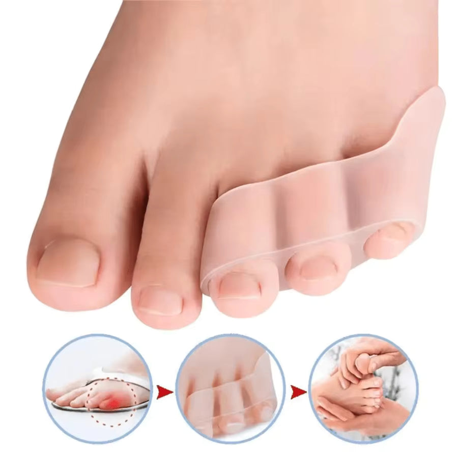 2pcs Transparent Silicone Toe Protectors, Comfortable Toe Coverage, Back To School Supplies, Women's Shoes & Boots Accessories, Suitable For Outdoor, Sports, Travel, Home, Office, School And Other Occasions