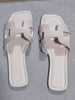2025 Summer New H-Shape Fashion Flat Sandals, Simple Outdoor Beach Casual Slippers For Women